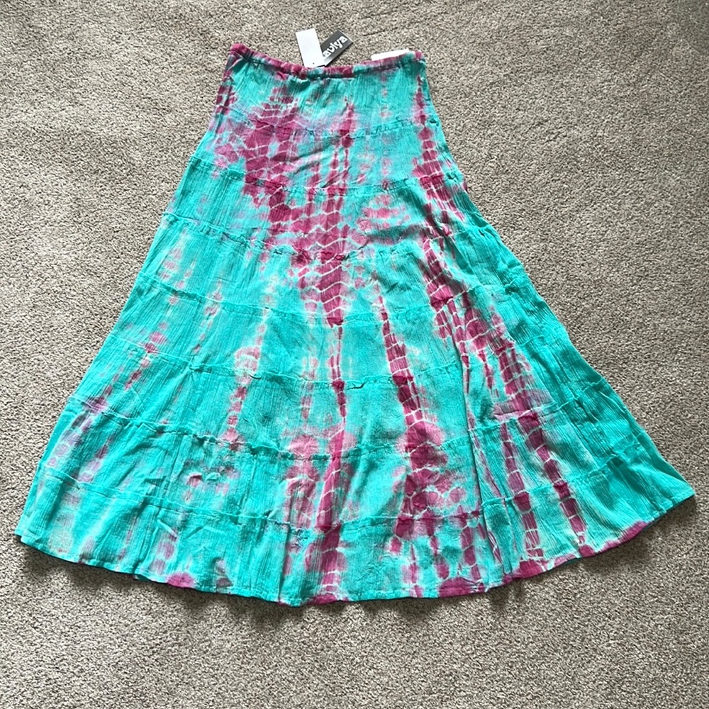 🟣 Shibori summer-y skirt - NWT